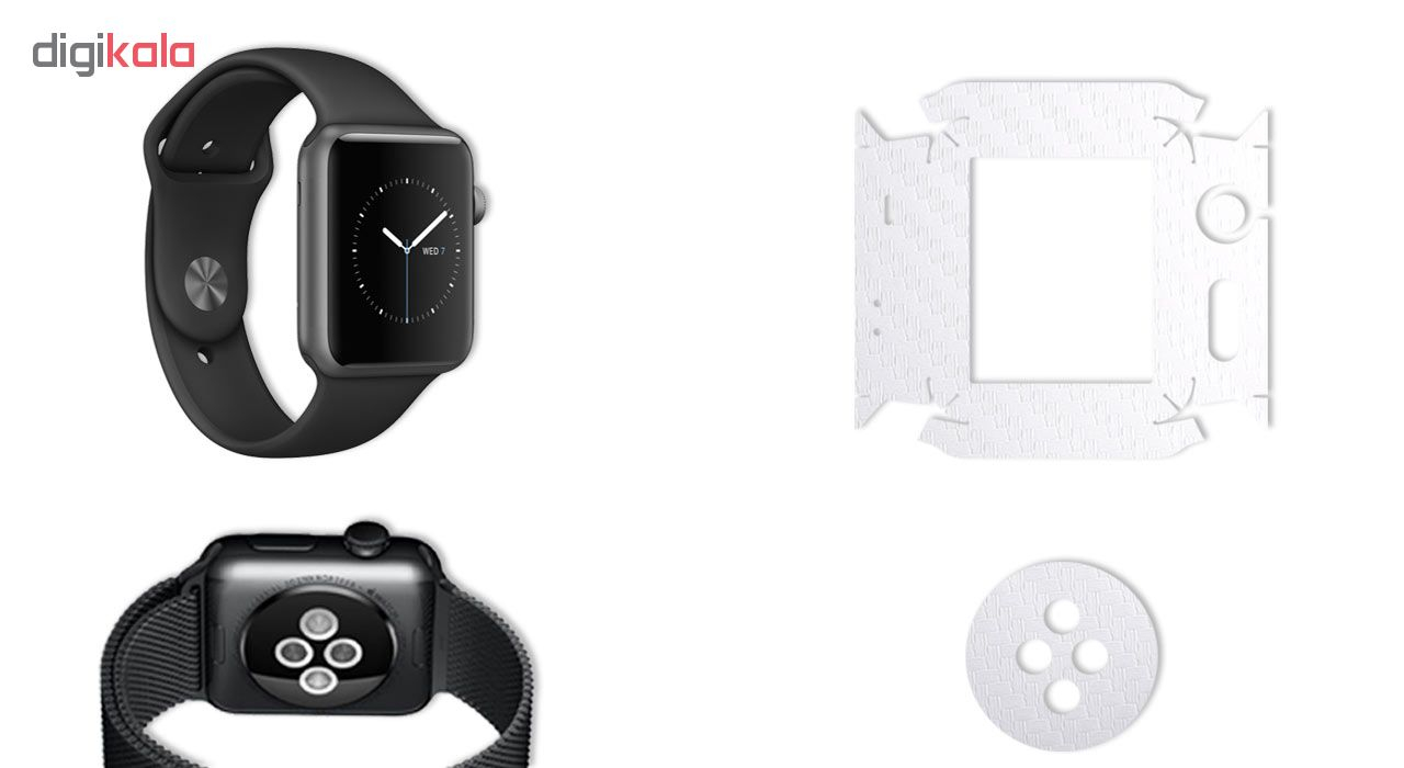 برچسب ماهوت طرح Carbon-fiber مناسب برای ساعت هوشمند اپل Watch 2 - 42mm بسته 2 عددی