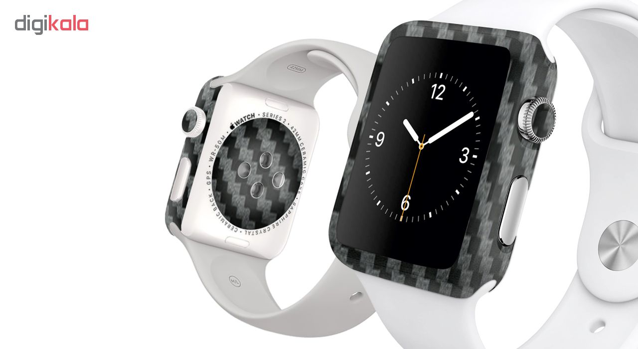 برچسب ماهوت طرح Carbon-fiber مناسب برای ساعت هوشمند اپل Watch 2 - 42mm بسته 2 عددی