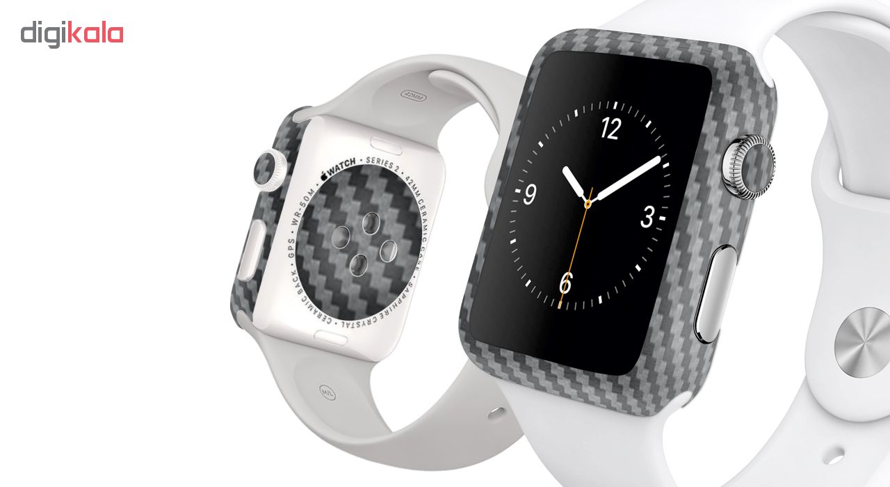برچسب ماهوت طرح Carbon-fiber مناسب برای ساعت هوشمند اپل Watch 2 - 42mm بسته 2 عددی