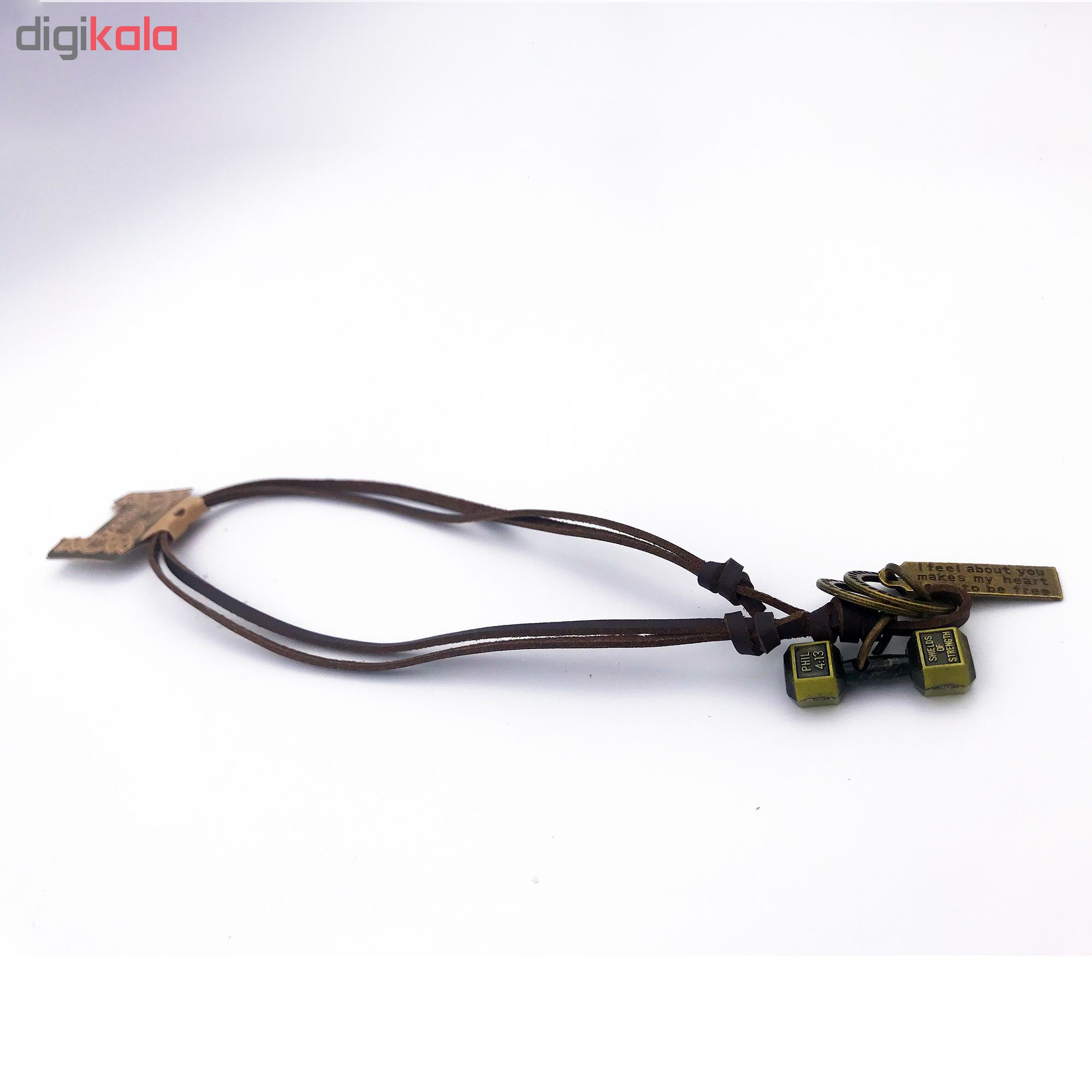 گردنبند مردانه طرح دمبل کد NKB-95