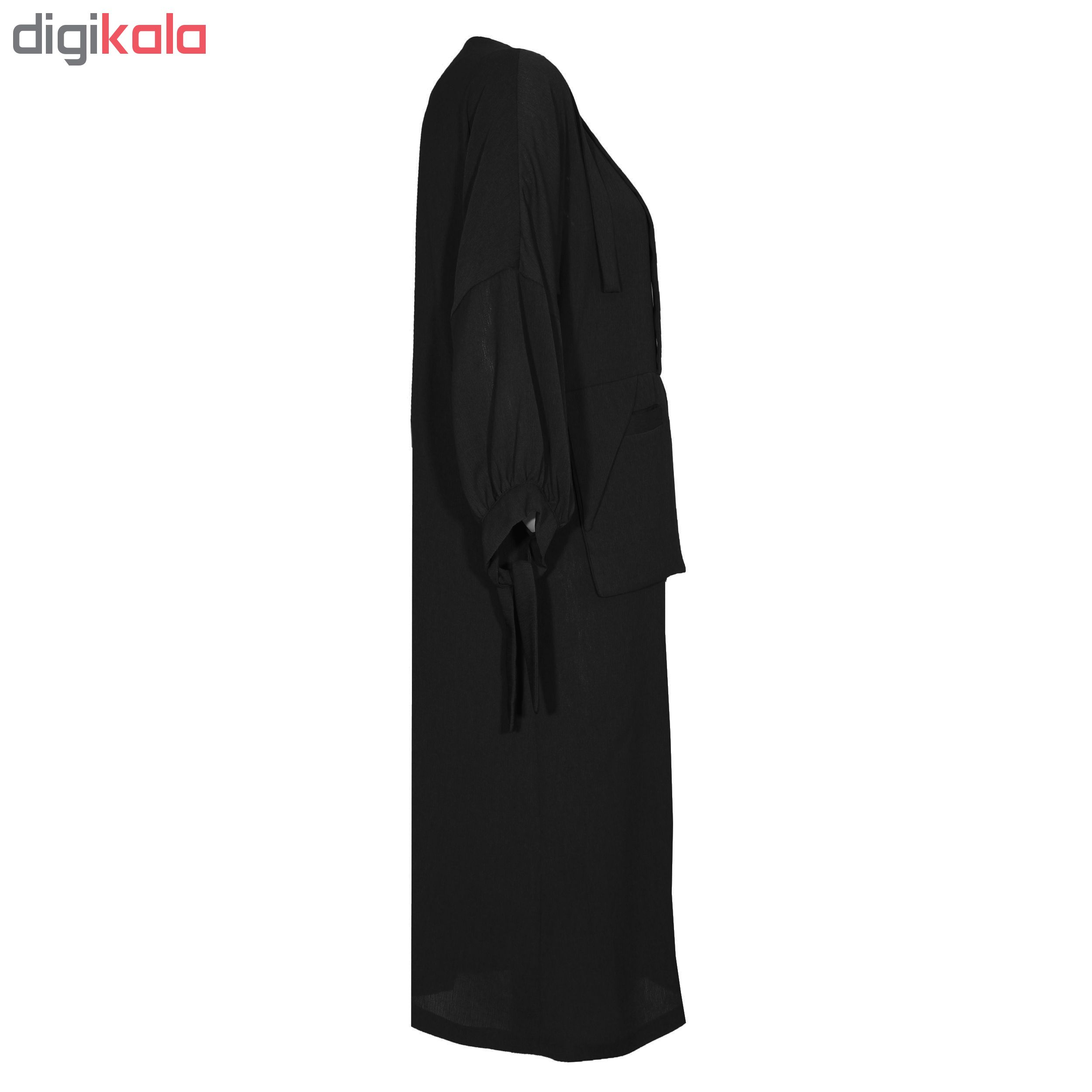 مانتو زنانه اینانی مدل بهاره رنگ مشکی