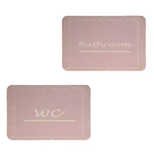   پادری طرح حمام و سرویس بهداشتی کد 8686 سایز 60x40 سانتی متر مجموعه دو عددی