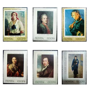 تمبر یادگاری سری تابلو نقاشی مدل pycomoto مجموعه 6 عددی