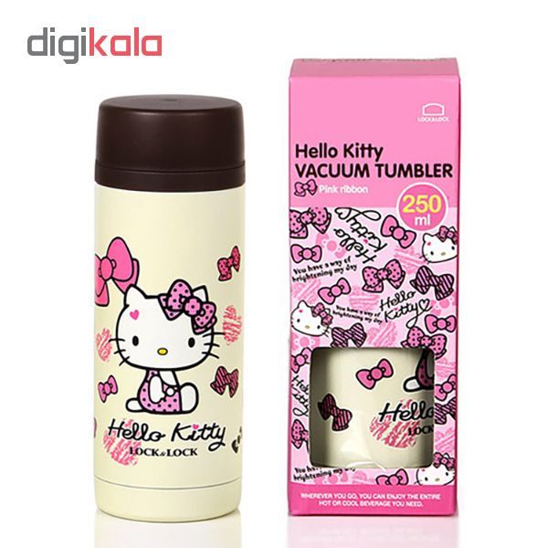 قمقمه لاک اند لاک طرحHello Kitty کد 088022 گنجایش 0.25 لیتر