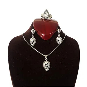 نیم ست نقره زنانه گالری احد کد 4674