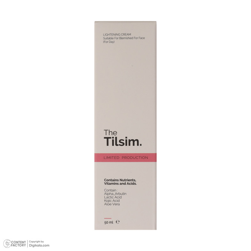 کرم ضد لک روز صورت تیلسیم مدل Alpha Arbutin مناسب برای پوست معمولی حجم 50 میلی لیتر کرم ضد لک روز صورت تیلسیم مدل Alpha Arbutin مناسب برای پوست معمولی حجم 50 میلی لیتر