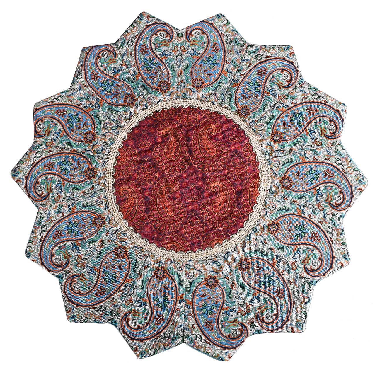 رومیزی ترمه طرح خورشید مدل 39-33