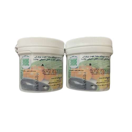 کود هیدروپونیک محنا مخصوص گوجه فرنگی و صیفی جات مدل T200 بسته دو عددی