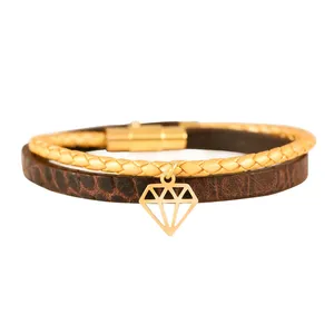 دستبند نقره زنانه طرح الماس کد Zhl