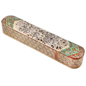 قلمدان خاتم کاری خاتم کورش - کروبی طرح گل و مرغ کد 141294