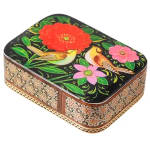 جاکارتی خاتم کاری خاتم کورش - کروبی طرح گل و مرغ کد 141297