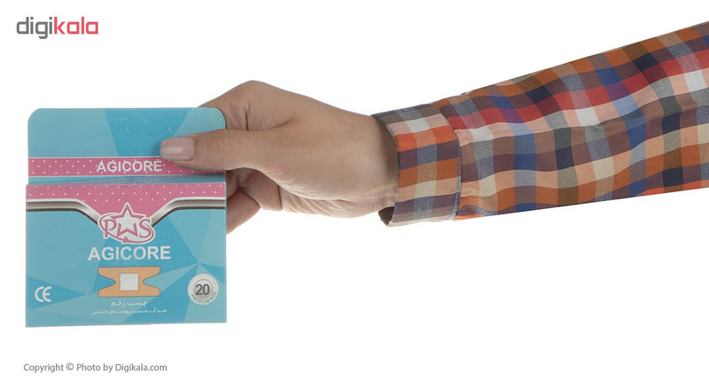 چسب زخم آجیکور مدل B305 بسته 20 عددی