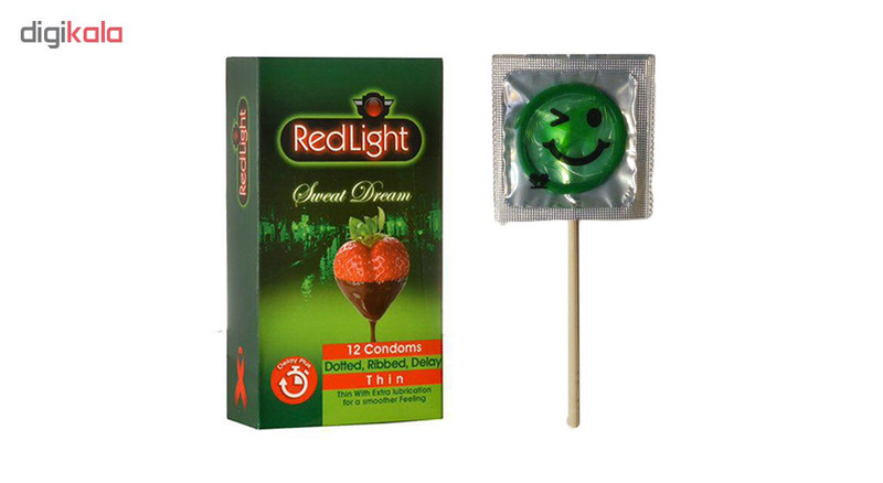 کاندوم ردلایت مدل Sweet Dream بسته 12 عددی به همراه کاندوم طرح ایموجی