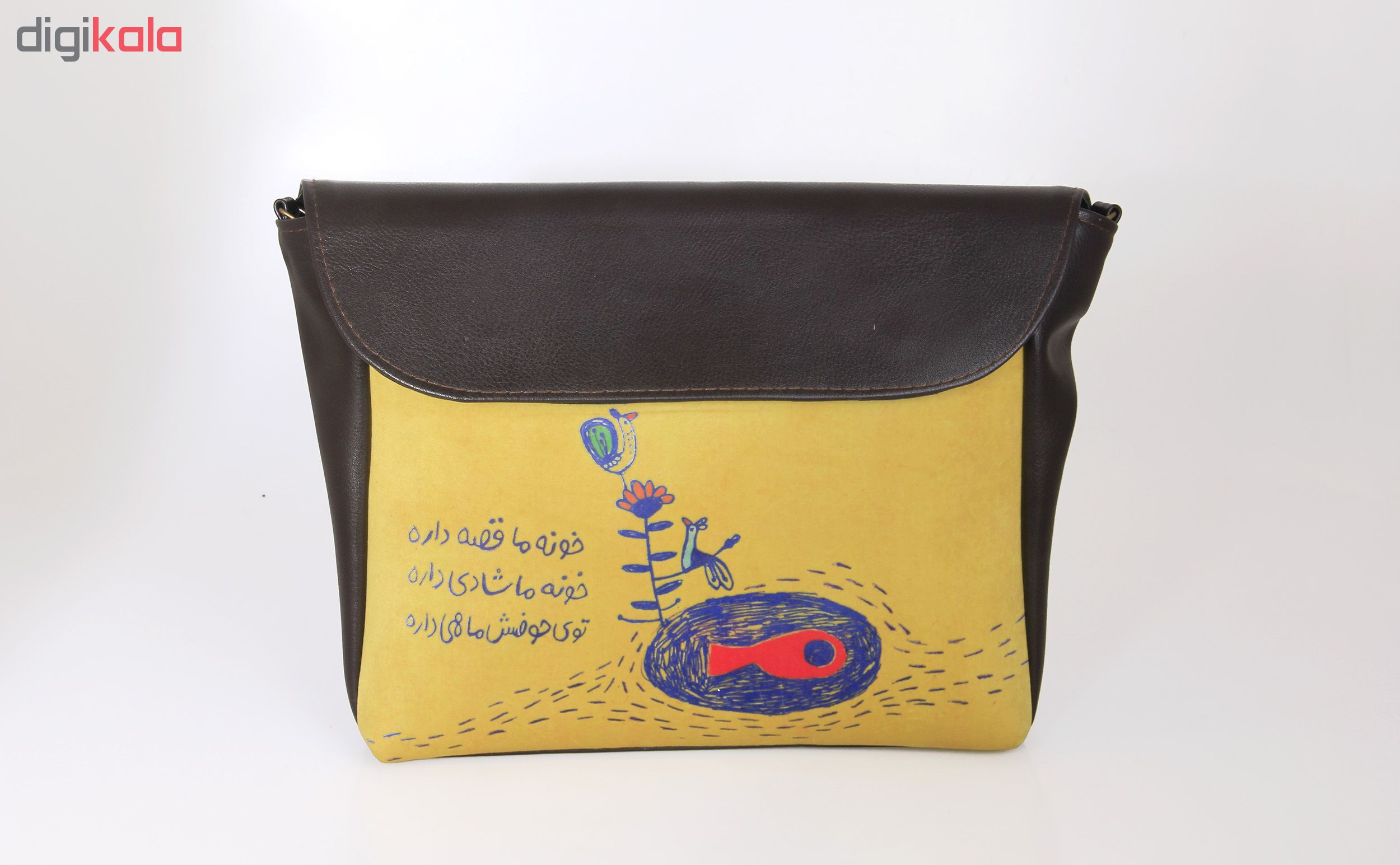 کیف رو دوشی چرمی مدل خونه ما کد CS