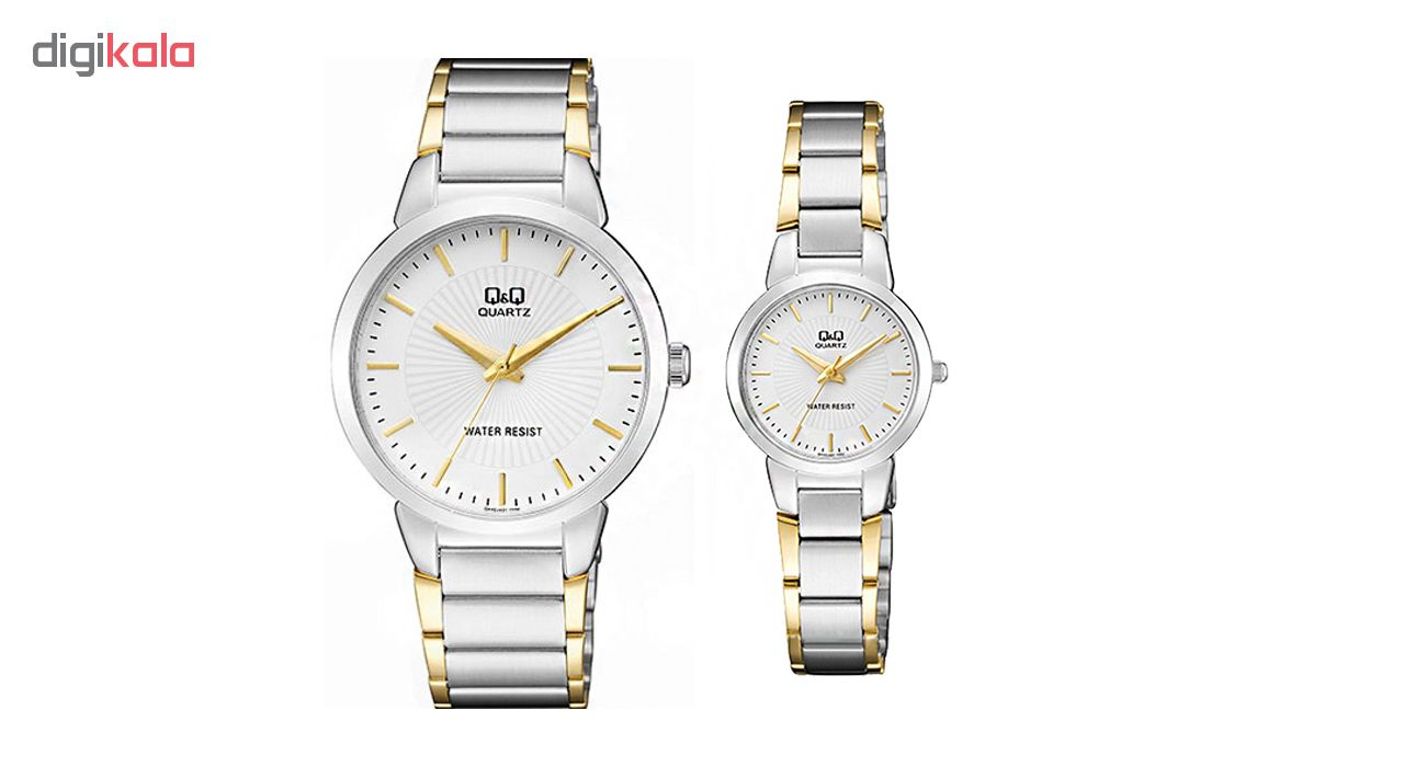ست ساعت مچی عقربه ای زنانه و مردانه کیو اند کیو کد qa42j401y