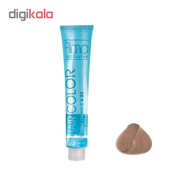 رنگ ابرو آلما مدل exclusive شماره 9.1 حجم 15 میلی لیتر رنگ بلوند خاکستری