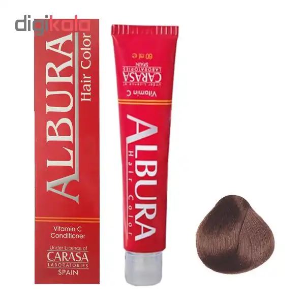 رنگ مو آلبورا مدل carasa شماره NF6-7.00 حجم 100 میلی لیتر رنگ بلوند متوسط