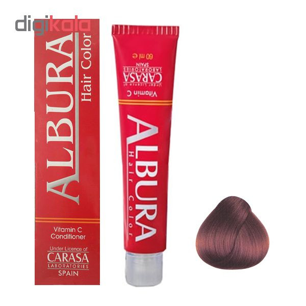 رنگ مو آلبورا مدل carasa شماره 3.4 حجم 100 میلی لیتر رنگ بلوطی تیره رنگ مو آلبورا مدل carasa شماره 3.4 حجم 100 میلی لیتر رنگ بلوطی تیره