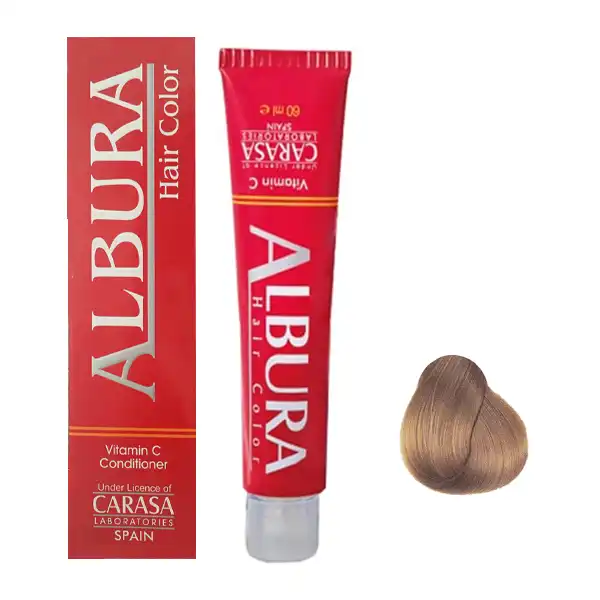 رنگ مو آلبورا مدل carasa شماره NF8-9.00 حجم 100 میلی لیتر رنگ بلوند خیلی روشن
