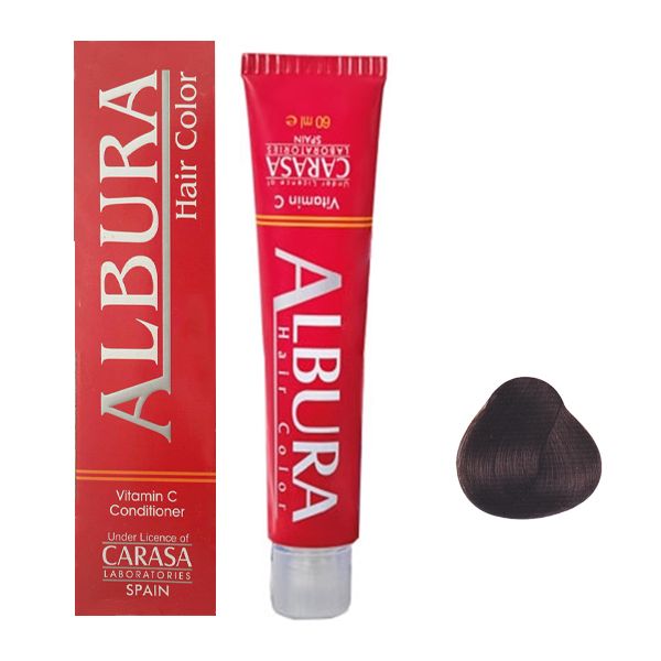 رنگ مو آلبورا مدل carasa شماره 4.7 حجم 100 میلی لیتر رنگ شکلاتی قهوه ای متوسط -  - 1
