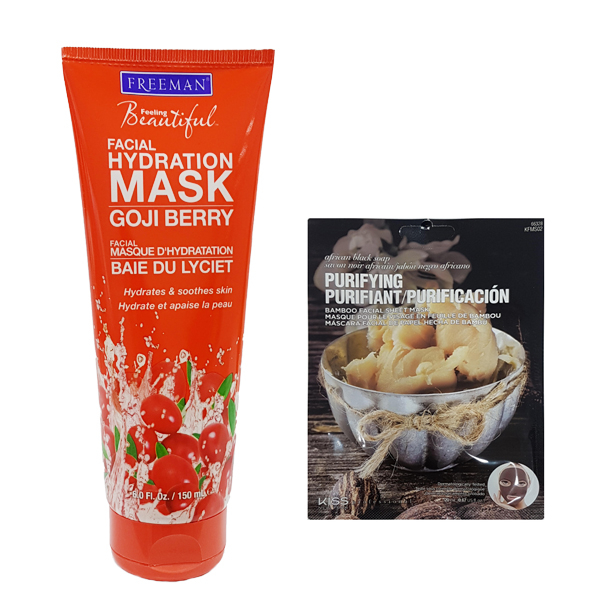 ماسک صورت فریمن مدل goji berry حجم 150 میلی لیتر به همراه ماسک صورت کیس کد 04