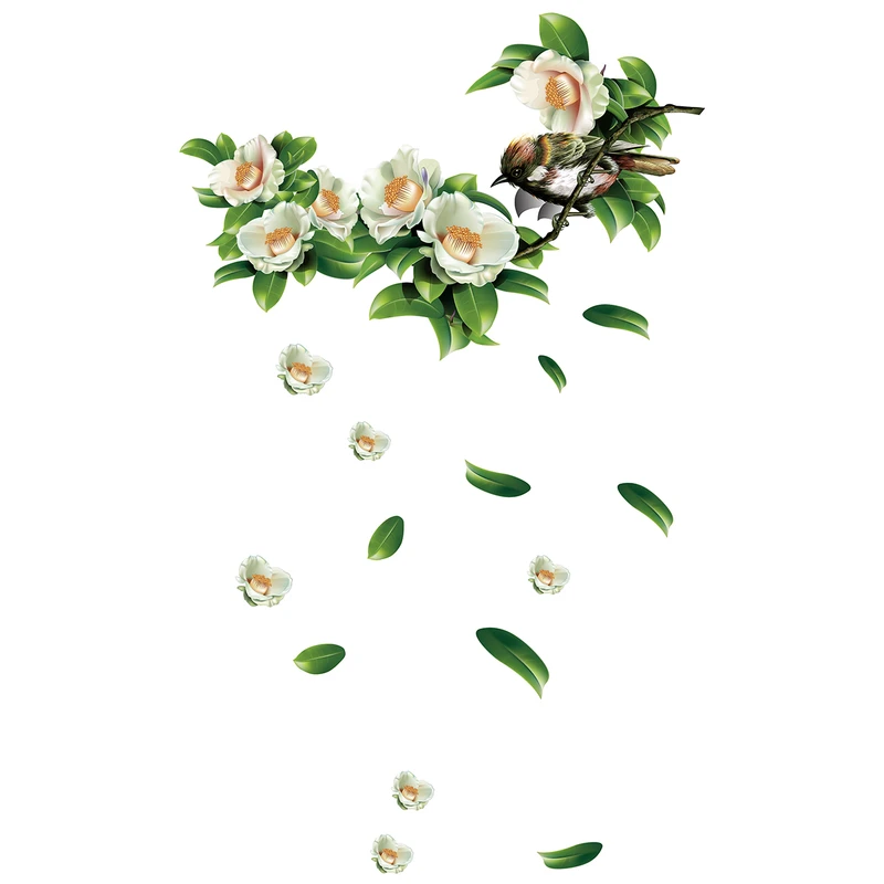 استیکر دیواری طرح پرنده بهاری