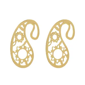 گوشواره طلا 18 عیار زنانه آرشا گالری طرح بته کد 308A2461