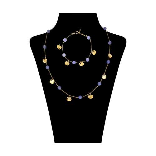 نیم ست طلا 18 عیار دخترانه کد 3112