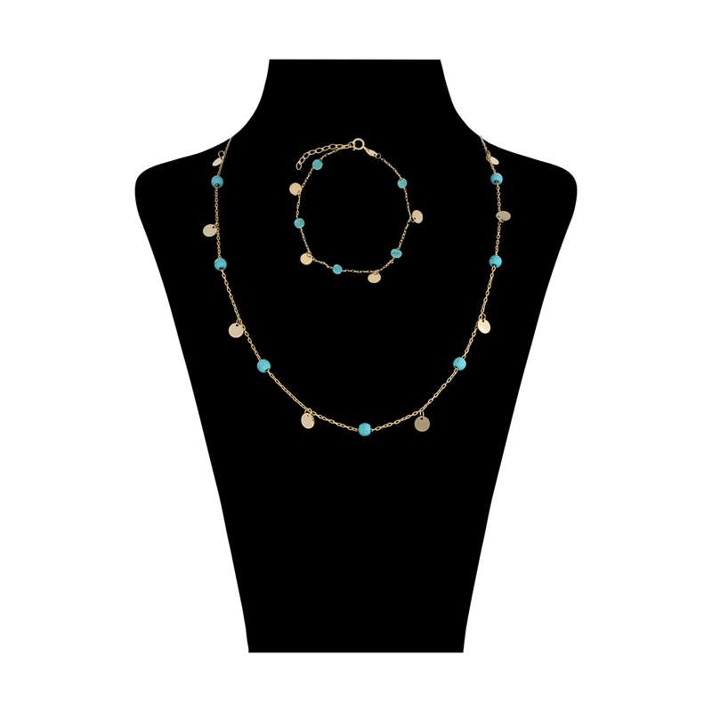 نیم ست طلا 18 عیار زنانه کد 3110