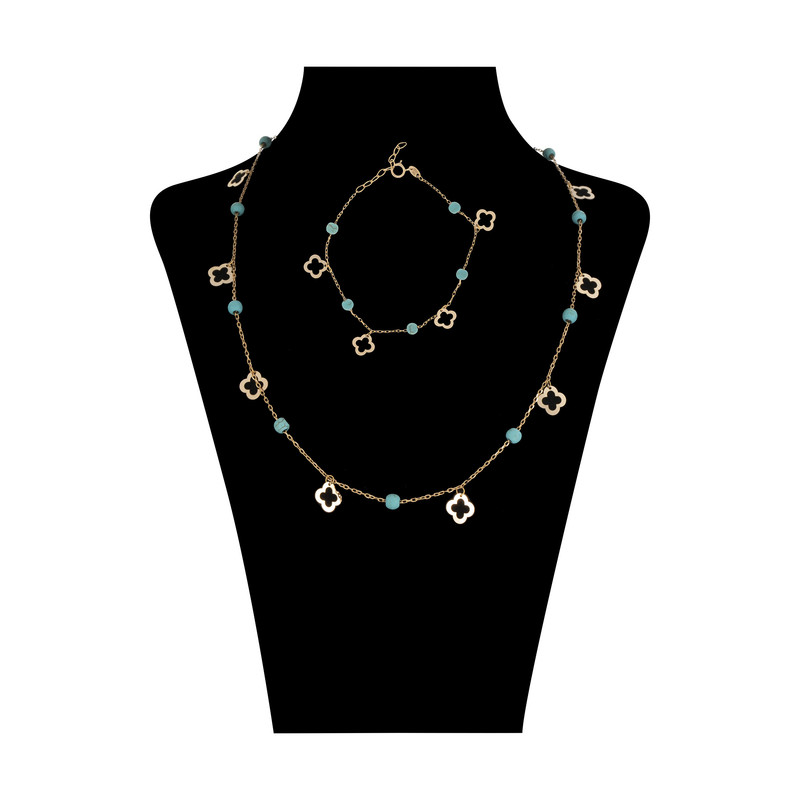 نیم ست طلا 18 عیار زنانه کد 3085