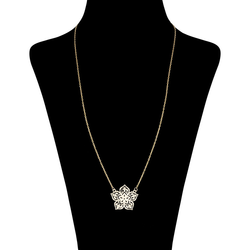 گردنبند طلا 18 عیار زنانه کد 9002