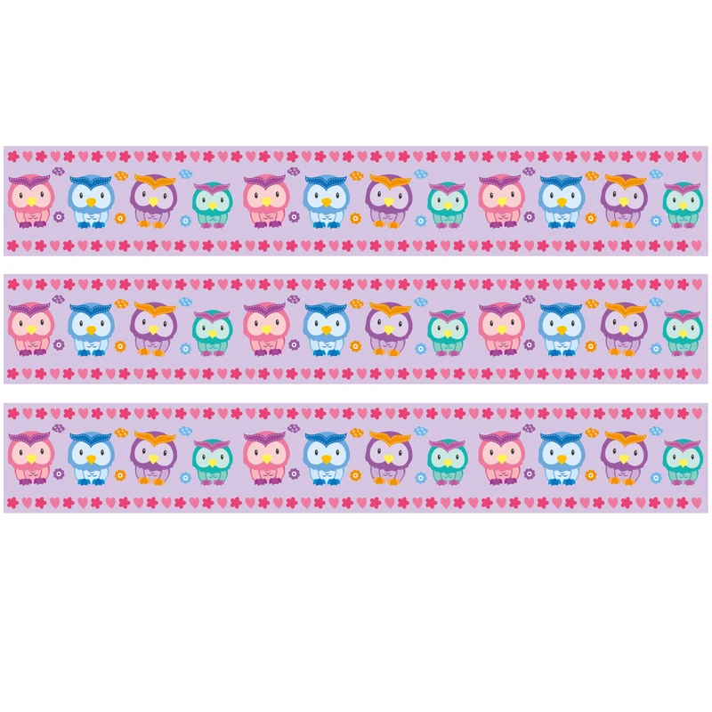 استیکر دیواری باروچین طرح جغدهای رنگارنگ بسته 3 عددی