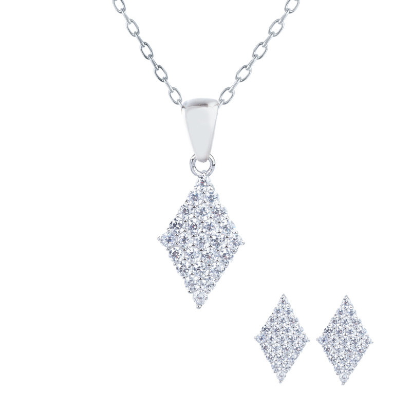 نیم ست نقره زنانه اقلیمه کد NN389 نیم ست نقره زنانه اقلیمه کد NN389