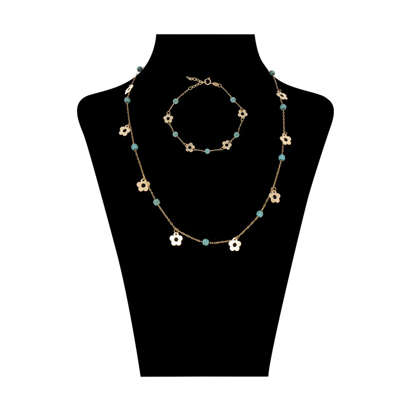 نیم ست طلا 18 عیار زنانه کد 3099