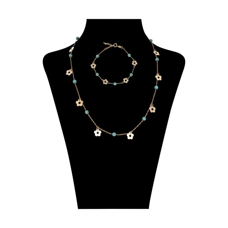 نیم ست طلا 18 عیار زنانه کد 3099