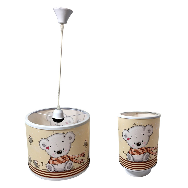 لوستر و چراغ خواب اتاق کودک طرح خرس شال دار کد 34