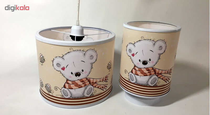 لوستر و چراغ خواب اتاق کودک طرح خرس شال دار کد 34