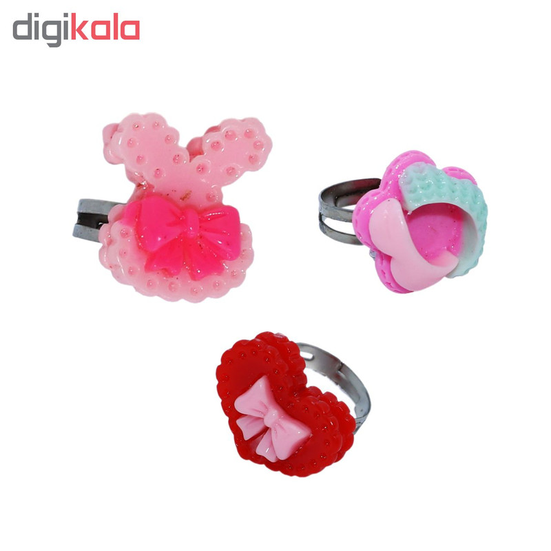 انگشتر دخترانه کد 003 مجموعه 3 عددی