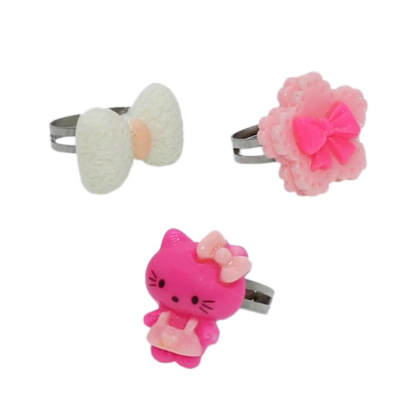 انگشتر دخترانه کد 016 مجموعه 3 عددی