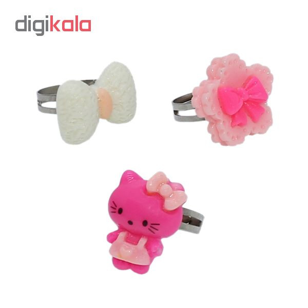 انگشتر دخترانه کد 016 مجموعه 3 عددی