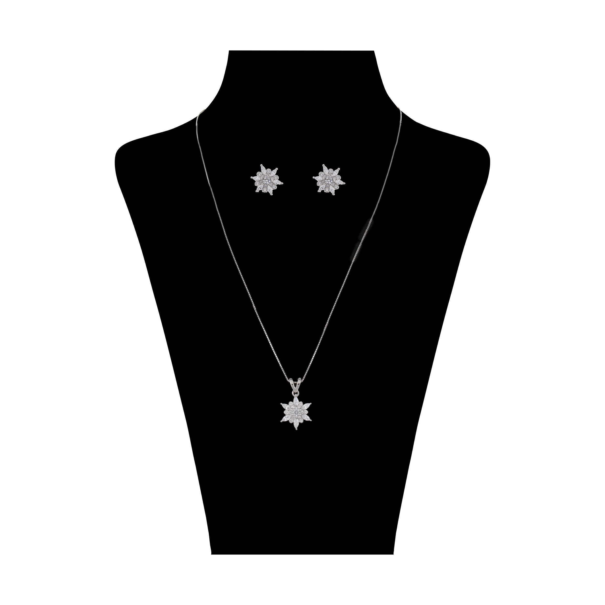 نیم ست نقره زنانه کد 102003218-2