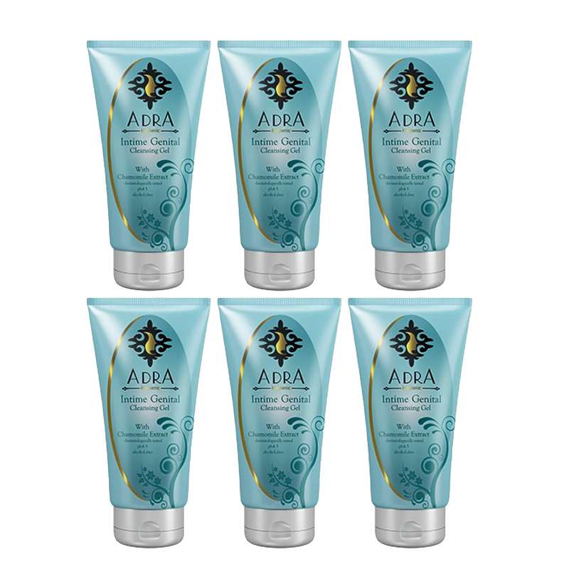ژل بهداشتی بانوان آدرا مدل بابونه حجم 150 میلی لیتر مجموعه 6 عددی ژل بهداشتی بانوان آدرا مدل بابونه حجم 150 میلی لیتر مجموعه 6 عددی