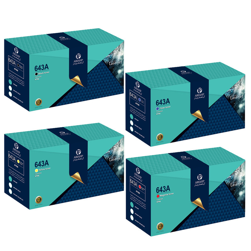 پک کامل تونر رنگی آریا اچ پی مدل 643A