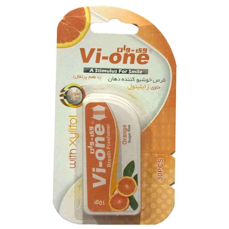 قرص خوشبو کننده دهان وی وان مدل Orange وزن 10 گرم