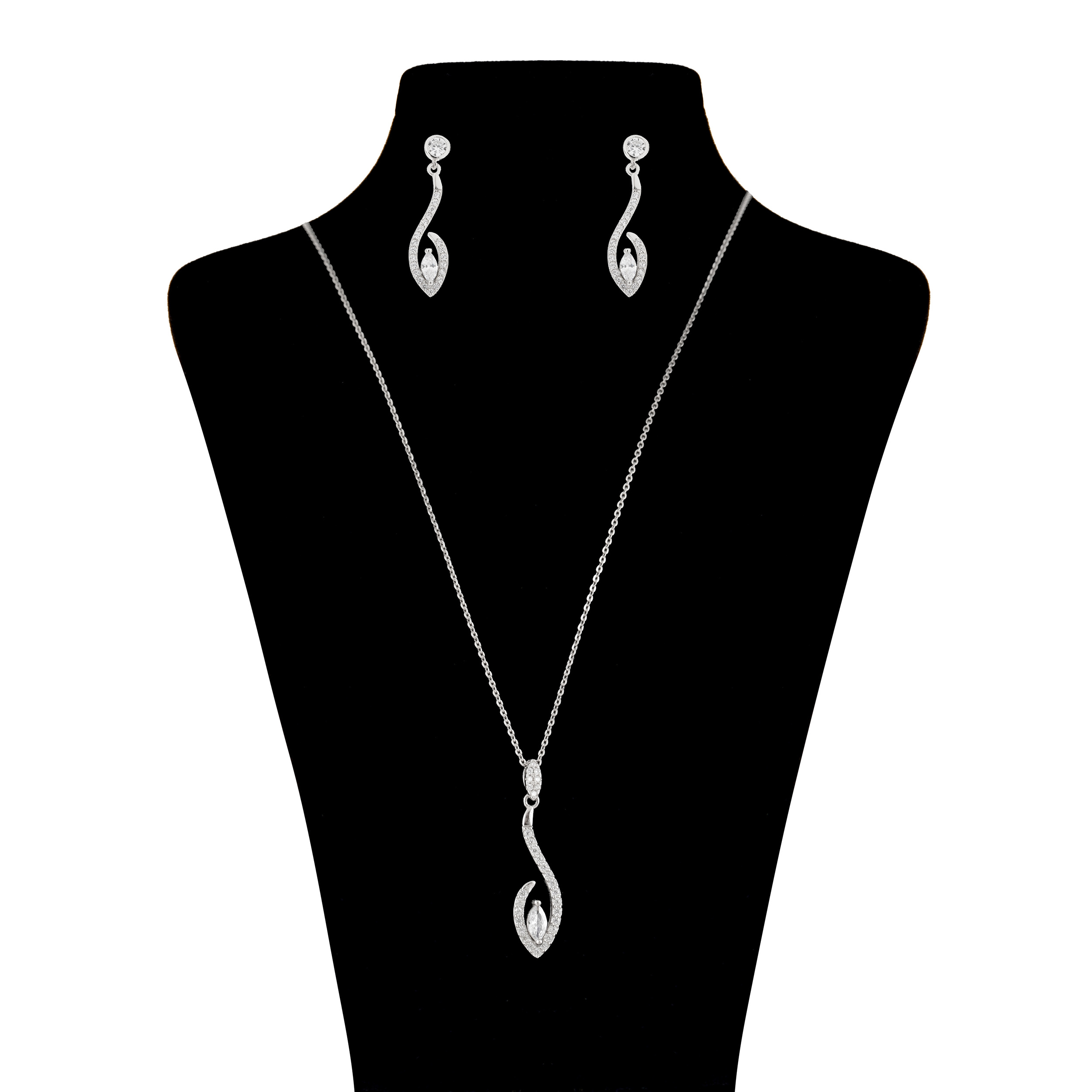 نیم ست نقره زنانه کد 102003218-10