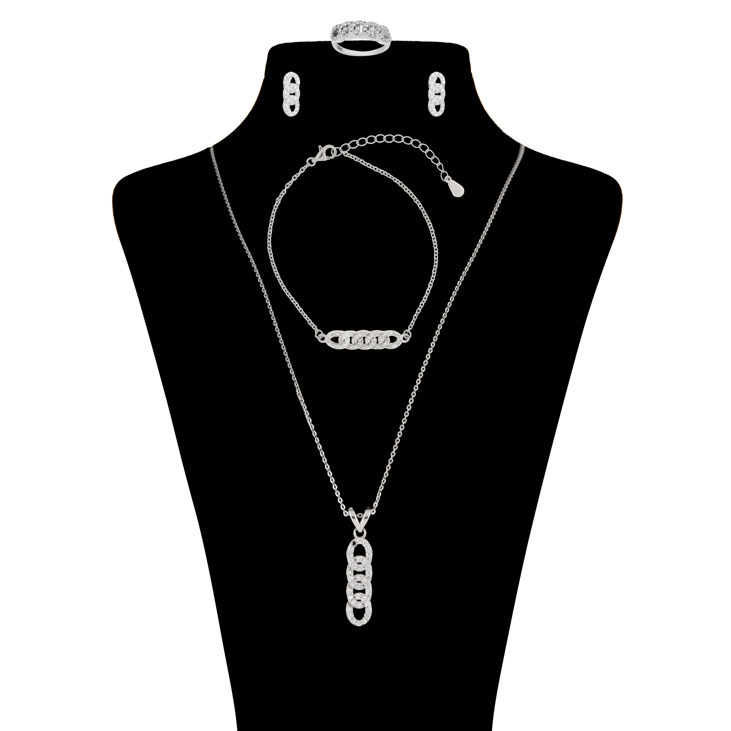 ست نقره زنانه کد 102003218-4