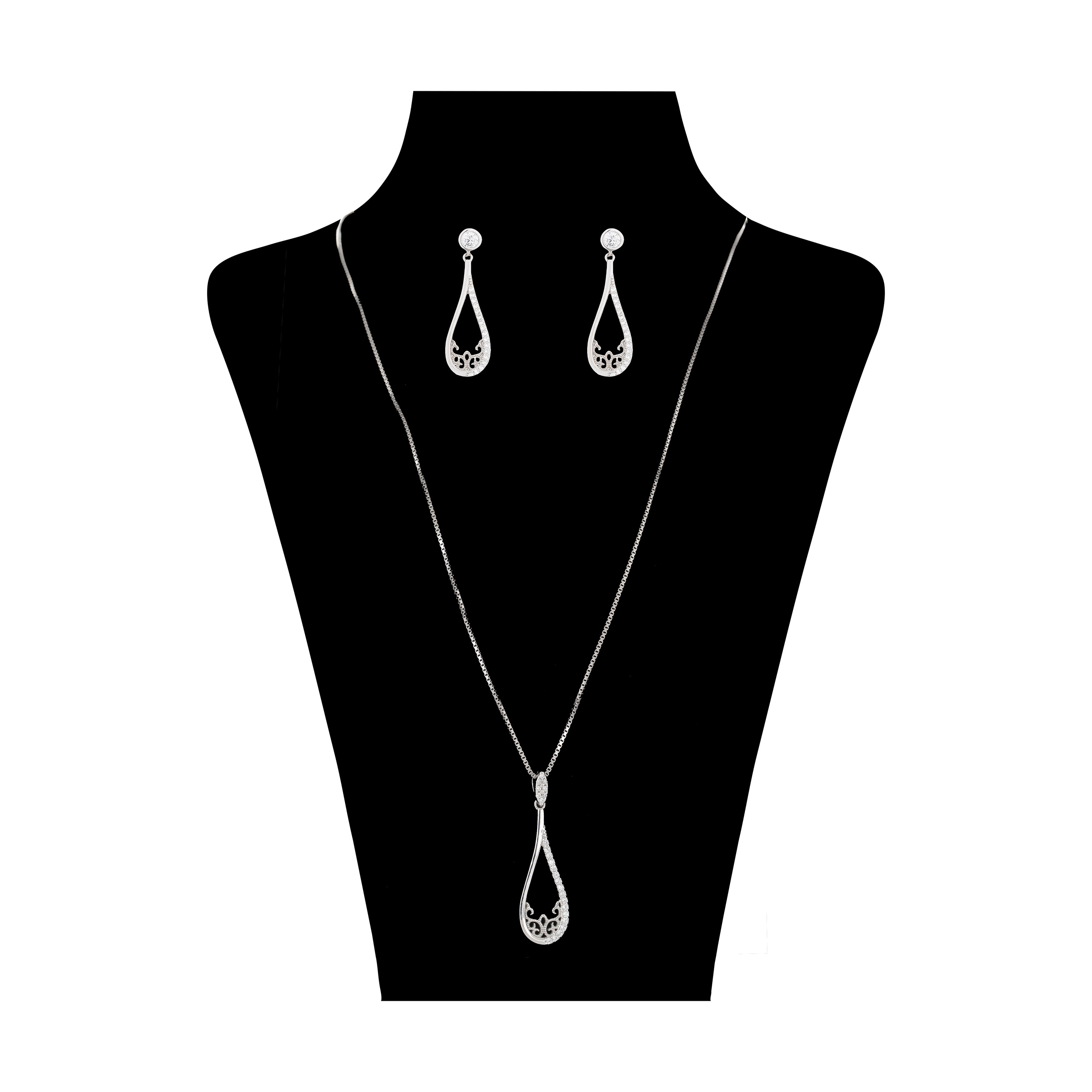 نیم ست نقره زنانه طرح ساره کد 102003218-15