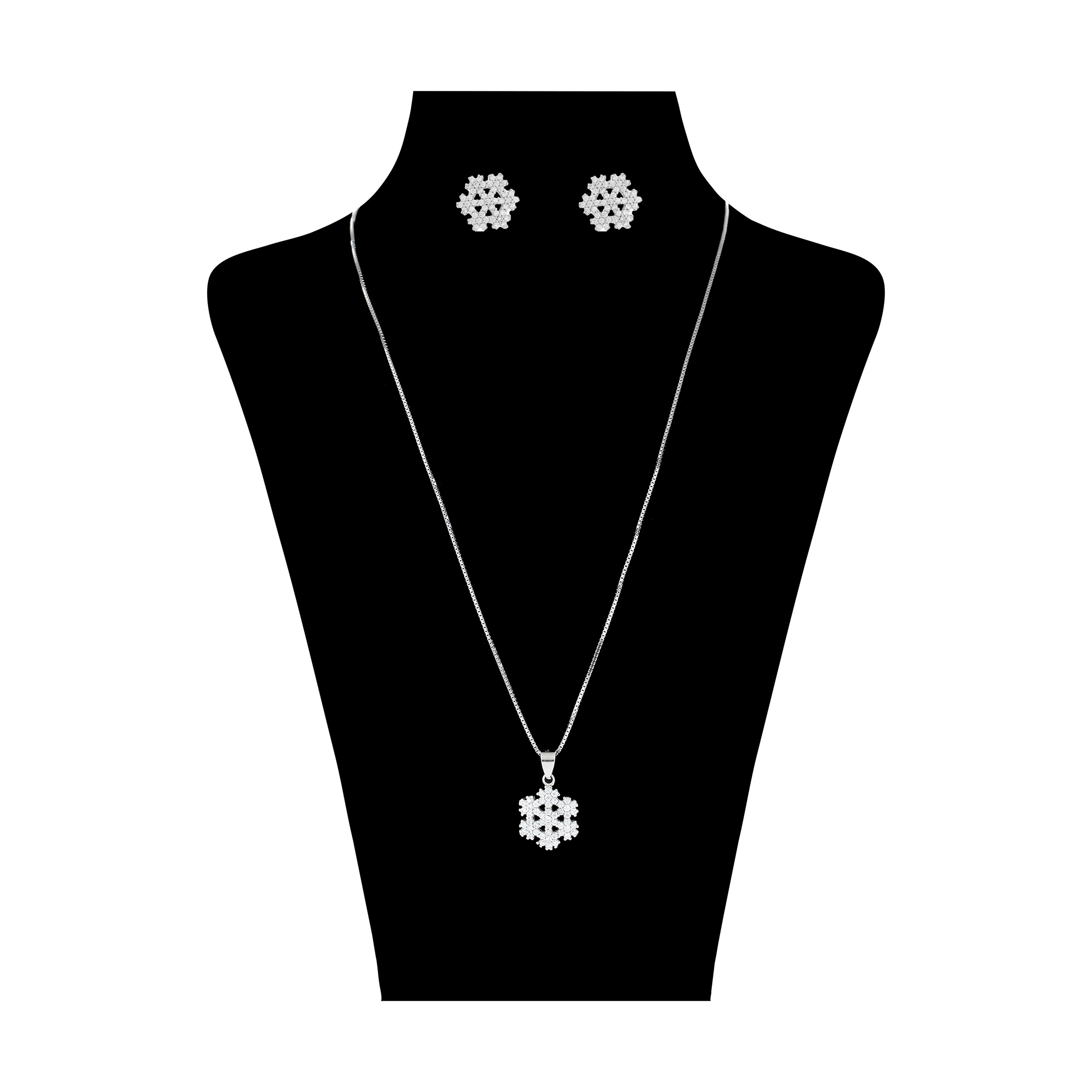 نیم ست نقره زنانه کد 102003218-14