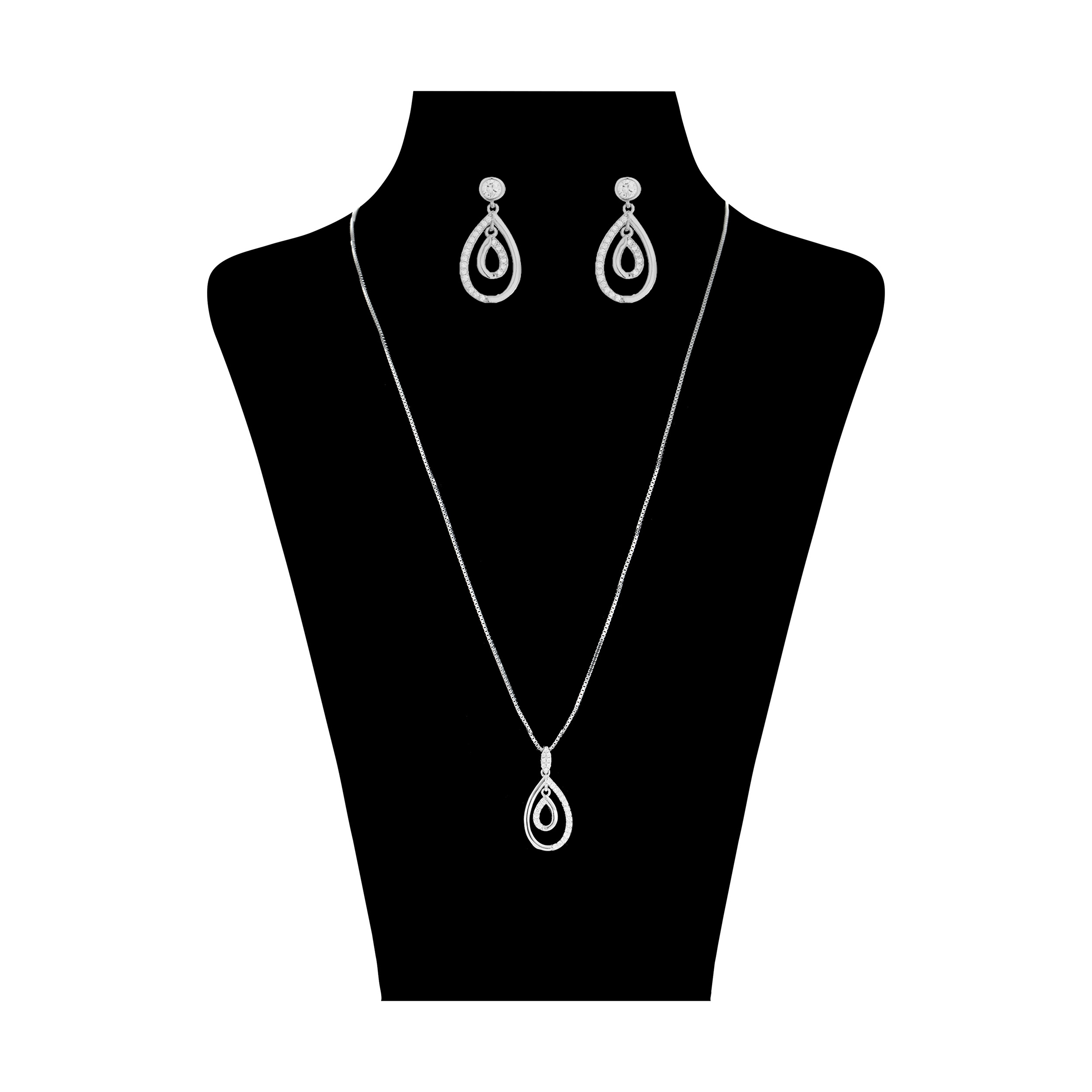 نیم ست نقره زنانه کد 102003218-16