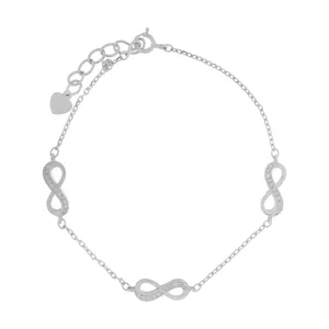 دستبند نقره زنانه کد 103004248-2